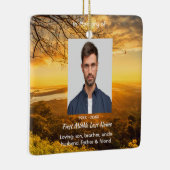 Christian Memorial Keepsake Golden Sunrise  Keramisch Ornament (Rechts)