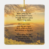 Christian Memorial Keepsake Golden Sunrise  Keramisch Ornament (Achterkant)