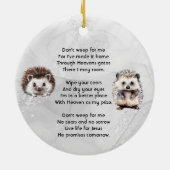 Christian Memorial Keepsake Hedgehog Children   Keramisch Ornament (Achterkant)
