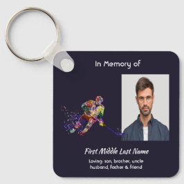 Christian Memorial Keepsake Hockey Player Sport Sleutelhanger