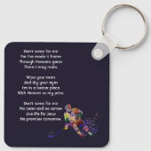Christian Memorial Keepsake Hockey Player Sport Sleutelhanger (Achterkant)