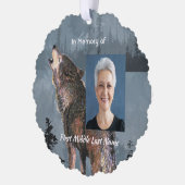 Christian Memorial Keepsake Howling Wolf Art Ornament Kaart (Links)