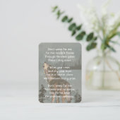 Christian Memorial Keepsake Howling Wolf Visitekaartje (Staand voorkant)