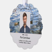 Christian Memorial Keepsake Lake Ducks Birds Ornament Kaart (Links)