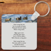 Christian Memorial Keepsake Lake Ducks Birds Sleutelhanger (Achterkant)