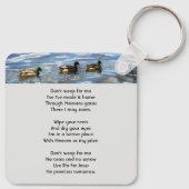 Christian Memorial Keepsake Lake Ducks Birds Sleutelhanger (Achterkant)
