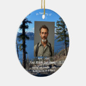 Christian Memorial Keepsake Lake Forest Trees Keramisch Ornament (Rechts)