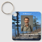 Christian Memorial Keepsake Lake  Forest Trees Sleutelhanger (Voorkant)