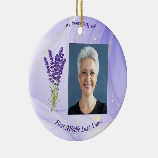 Christian Memorial Keepsake Lavender Garden Flower Keramisch Ornament (Rechts)