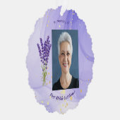 Christian Memorial Keepsake Lavender Garden Flower Ornament Kaart (Rechts)