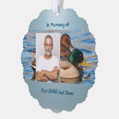 Christian Memorial Keepsake Mallard Ducks Bird Ornament Kaart (Links)