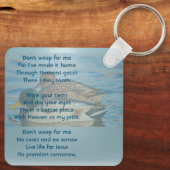 Christian Memorial Keepsake Mallard Ducks Bird Sleutelhanger (Achterkant)
