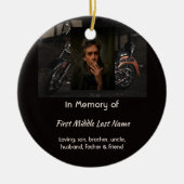 Christian Memorial Keepsake Motorcycle Biker Keramisch Ornament (Voorkant)