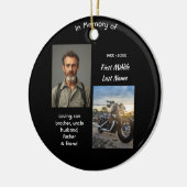 Christian Memorial Keepsake Motorcycle Chopper Keramisch Ornament (Links)