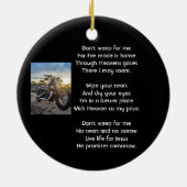 Christian Memorial Keepsake Motorcycle Chopper Keramisch Ornament (Achterkant)