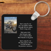 Christian Memorial Keepsake Motorcycle Chopper Sleutelhanger (Achterkant)