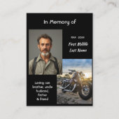 Christian Memorial Keepsake Motorcycle Chopper Visitekaartje (Voorkant)