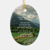 Christian Memorial Keepsake Mountain Lake  Keramisch Ornament (Achterkant)