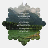 Christian Memorial Keepsake Mountain Lake  Ornament Kaart (Achterkant)