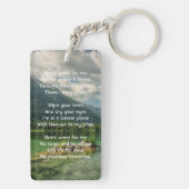 Christian Memorial Keepsake Mountain Lake Sleutelhanger (achterkant)