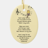 Christian Memorial Keepsake Music Bird Keramisch Ornament (Achterkant)