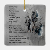Christian Memorial Keepsake Music Jazz Band Keramisch Ornament (Achterkant)