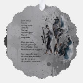 Christian Memorial Keepsake Music Jazz Band Ornament Kaart (Achterkant)