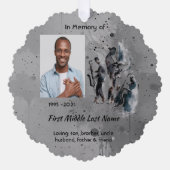 Christian Memorial Keepsake Music Jazz Band Ornament Kaart (Voorkant)