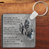 Christian Memorial Keepsake Music Jazz Band Sleutelhanger (Achterkant)