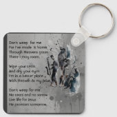 Christian Memorial Keepsake Music Jazz Band Sleutelhanger (Achterkant)