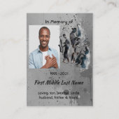 Christian Memorial Keepsake Music Jazz Band Visitekaartje (Voorkant)