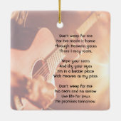 Christian Memorial Keepsake Musician Piano Guitar Keramisch Ornament (Achterkant)