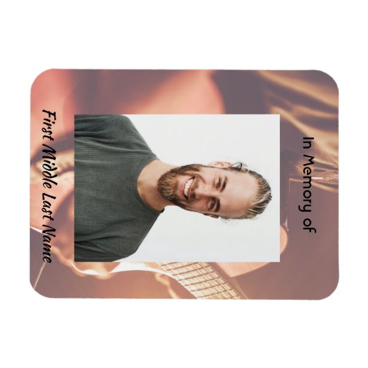 Christian Memorial Keepsake Musician Piano Guitar Magneet (Horizontaal)