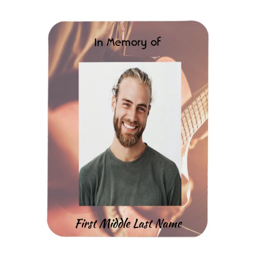 Christian Memorial Keepsake Musician Piano Guitar Magneet (Verticaal)