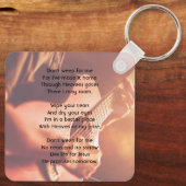Christian Memorial Keepsake Musician Piano Guitar Sleutelhanger (Achterkant)