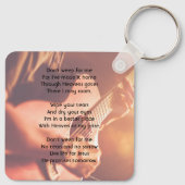 Christian Memorial Keepsake Musician Piano Guitar Sleutelhanger (Achterkant)