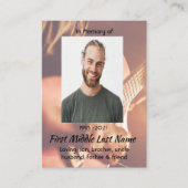 Christian Memorial Keepsake Musician Piano Guitar  Visitekaartje (Voorkant)