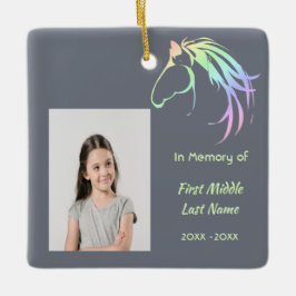 Christian Memorial Keepsake Pastel Horse Art Keramisch Ornament