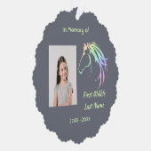 Christian Memorial Keepsake Pastel Horse Art Ornament Kaart (Rechts)