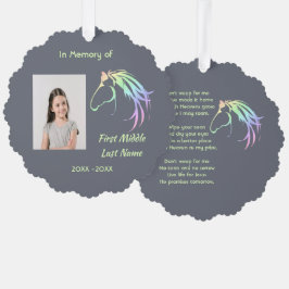 Christian Memorial Keepsake Pastel Horse Art Ornament Kaart