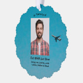 Christian Memorial Keepsake Pilot Airplane Flying Ornament Kaart (Links)