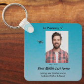 Christian Memorial Keepsake Pilot Airplane Flying Sleutelhanger (Voorkant)