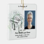 Christian Memorial Keepsake  Prayer Piano Musician Keramisch Ornament (Rechts)