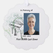 Christian Memorial Keepsake  Prayer Piano Musician Ornament Kaart (Voorkant)