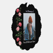 Christian Memorial Keepsake  Roses Garden Flowers Ornament Kaart (Rechts)