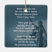 Christian Memorial Keepsake Scales Justice Law Keramisch Ornament (Achterkant)