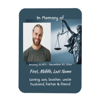 Christian Memorial Keepsake Scales Justice Law Magneet