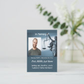 Christian Memorial Keepsake Scales Justice Law Visitekaartje (Staand voorkant)