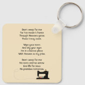 Christian Memorial Keepsake Seamstress  Sleutelhanger (Achterkant)