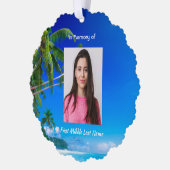 Christian Memorial Keepsake Tropical Beach Exotic Ornament Kaart (Links)